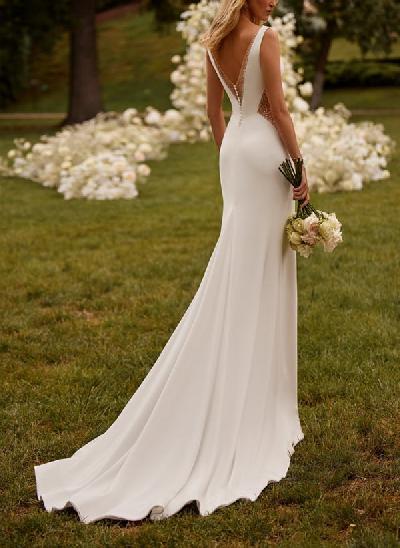 Elegant Open Back Wedding Dress