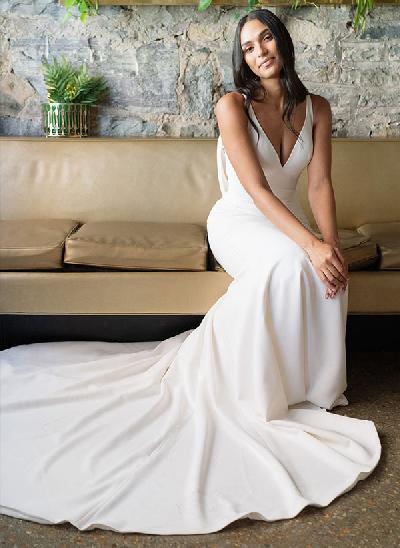 Elegant Open Back Wedding Dress