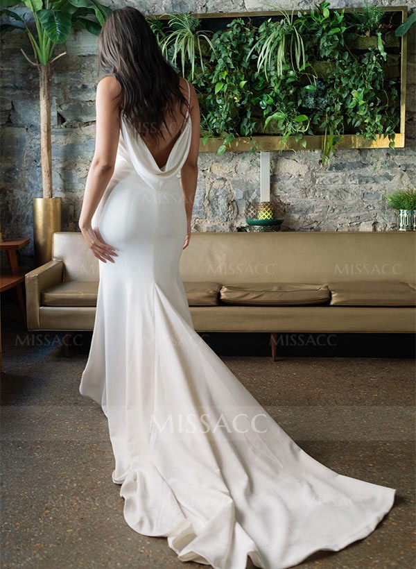 Elegant Open Back Wedding Dress