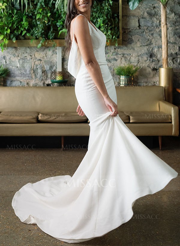 Elegant Open Back Wedding Dress