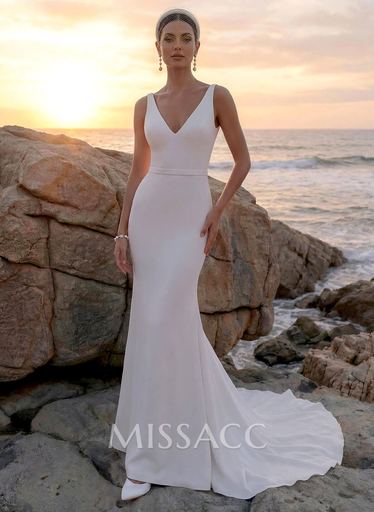 Elegant Open Back Wedding Dress Elegant Open Back Wedding Dress
