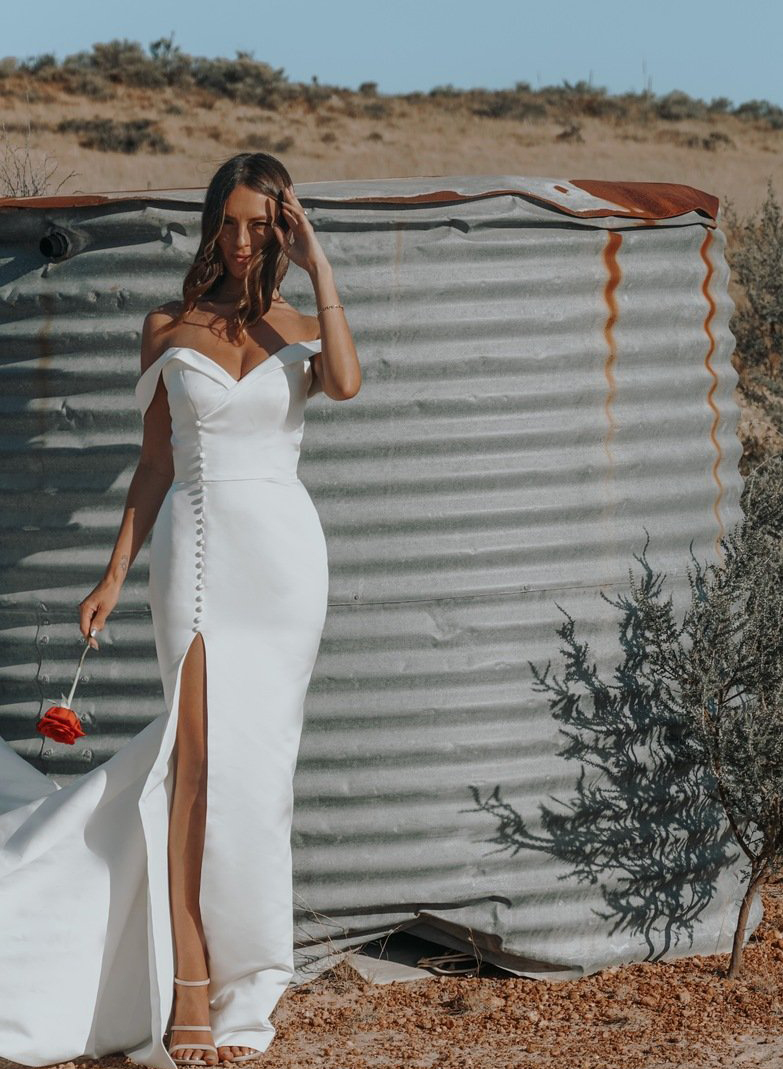 Off-the-Shoulder Mermaid Wedding Dresses With Satin