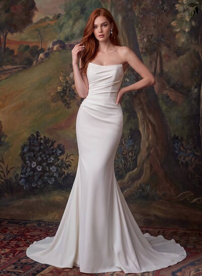 Modern Strapless Trumpet/Mermaid Wedding Dresses