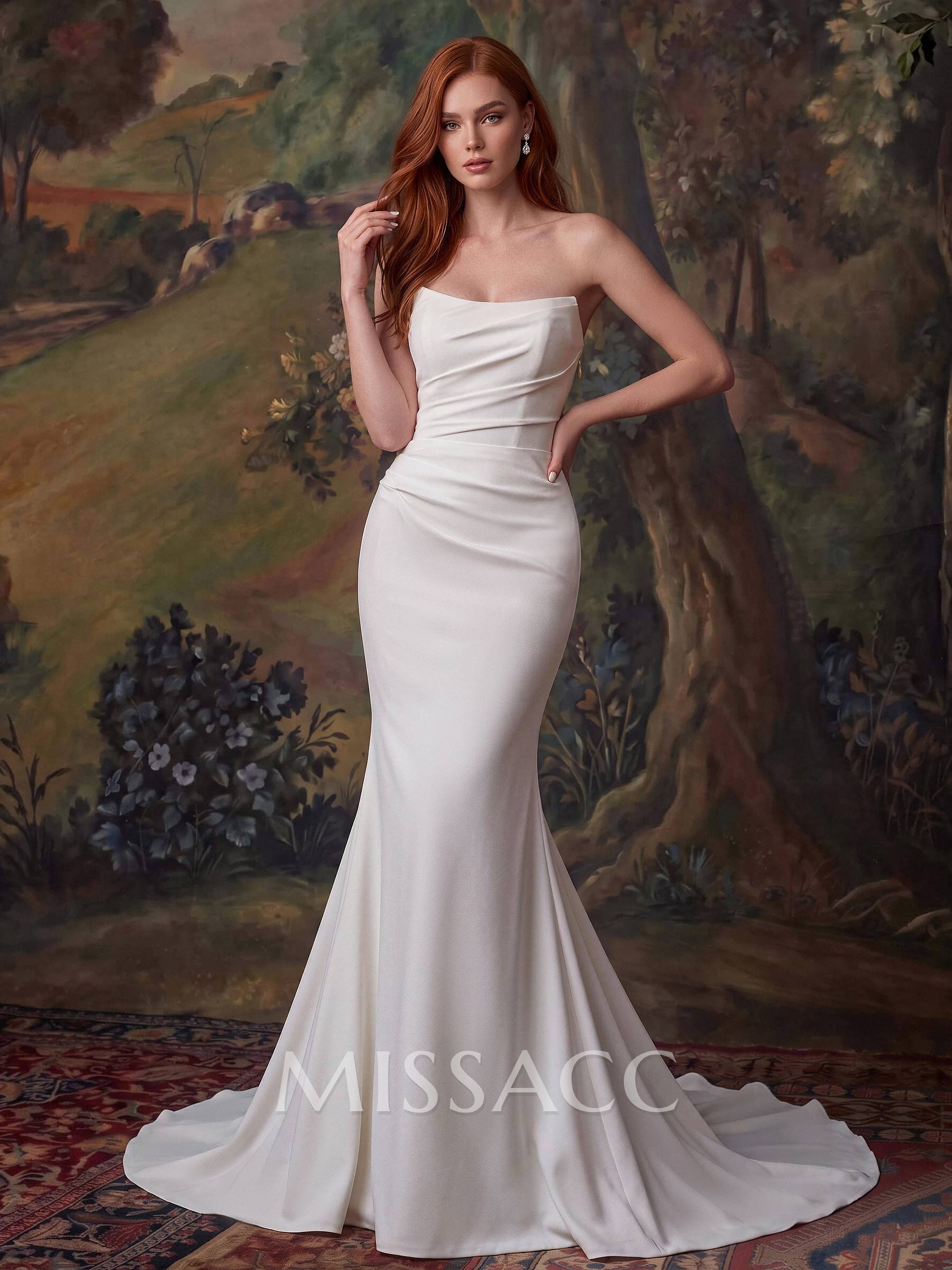 Modern Strapless Trumpet/Mermaid Wedding Dresses Modern Strapless Trumpet/Mermaid Wedding Dresses