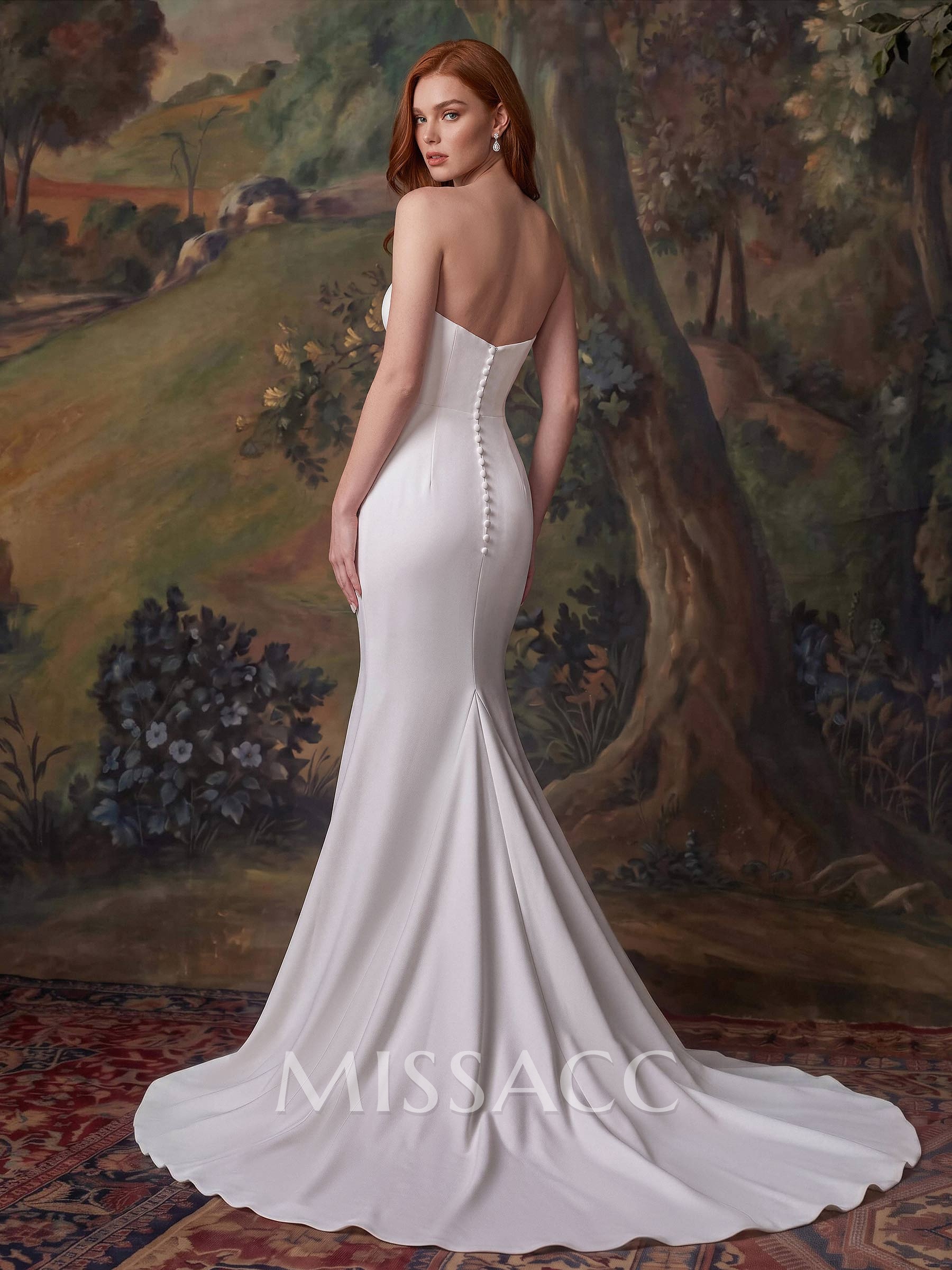 Modern Strapless Trumpet/Mermaid Wedding Dresses Modern Strapless Trumpet/Mermaid Wedding Dresses