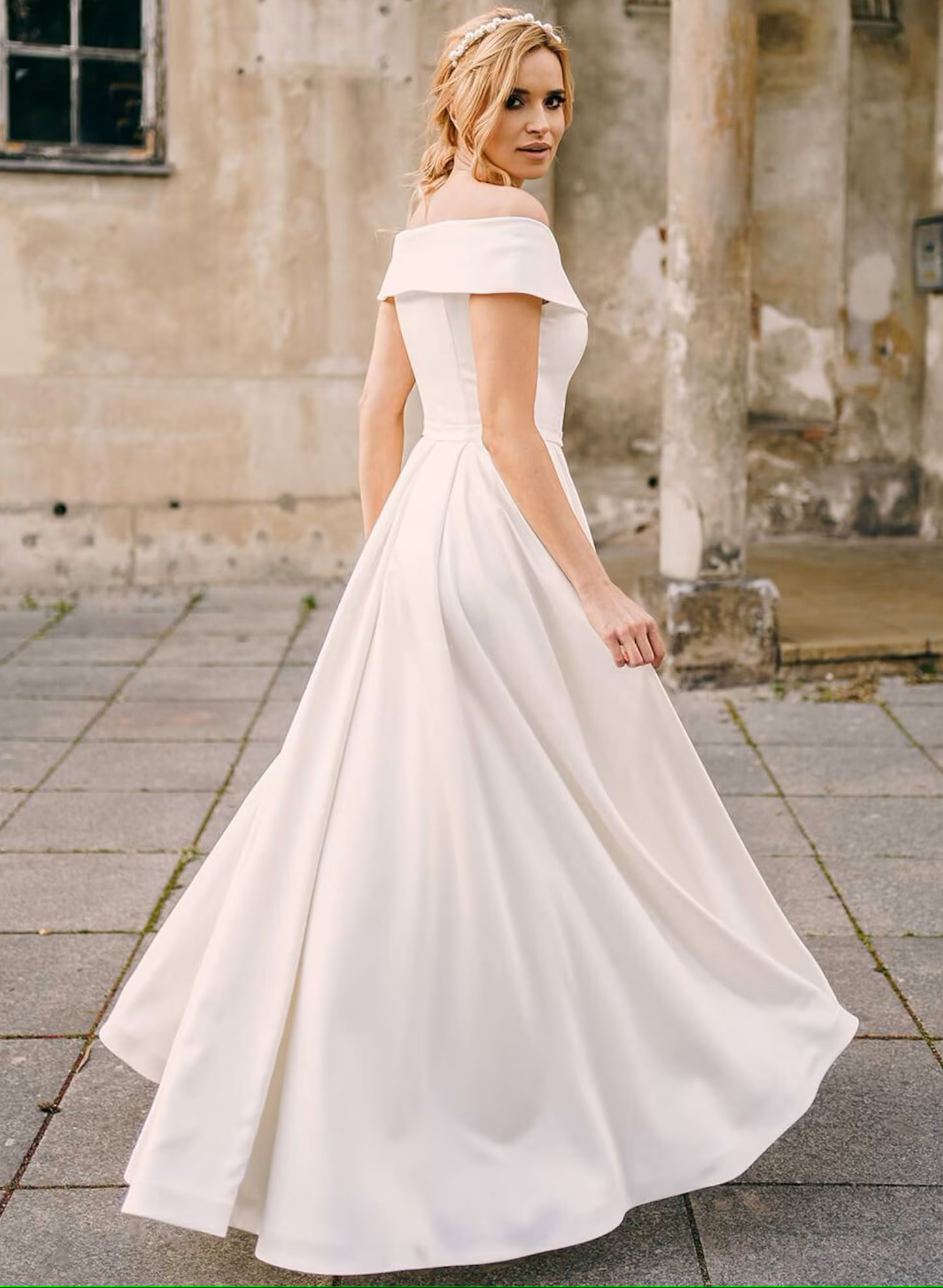 Simple Off-The-Shoulder A-Line Wedding Dresses