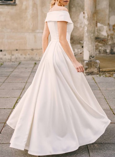 Simple Off-The-Shoulder A-Line Wedding Dresses