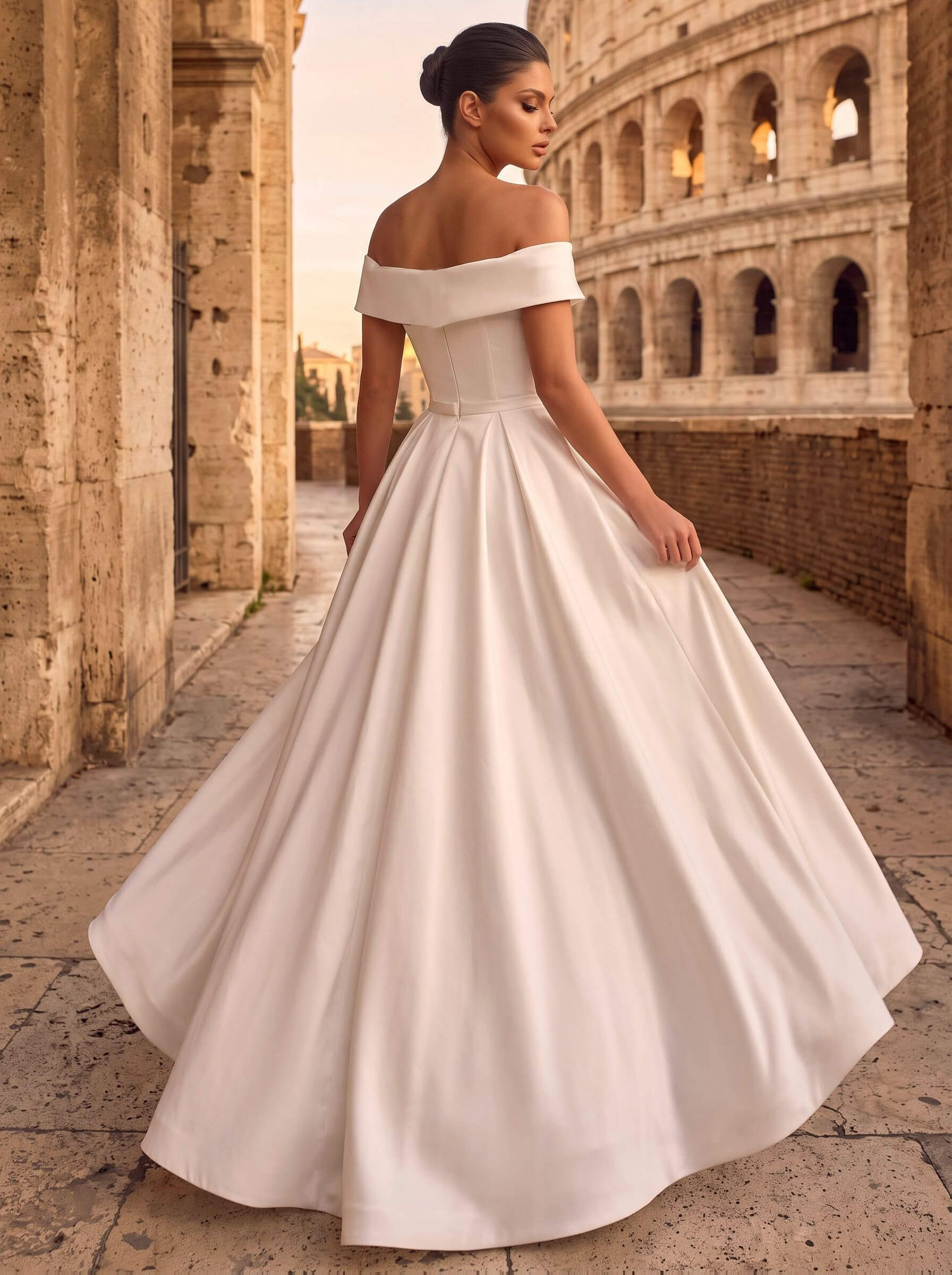 Simple Off-The-Shoulder A-Line Wedding Dresses Simple Off-The-Shoulder A-Line Wedding Dresses