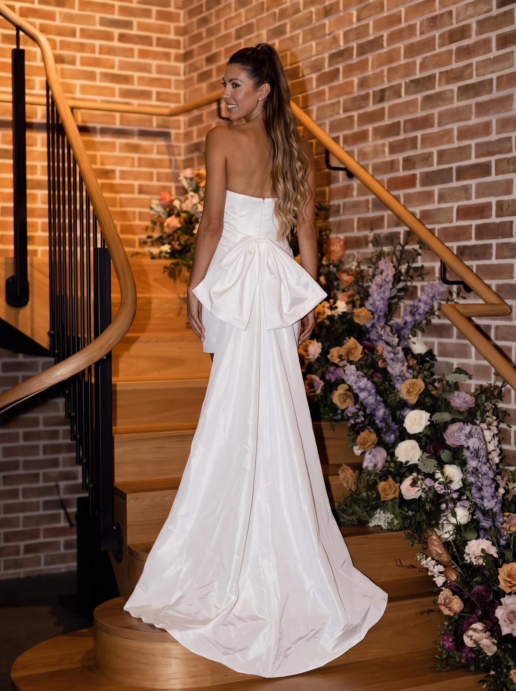 Little White Short Strapless  Wedding Dresses