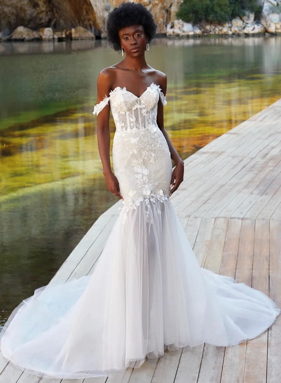 Luxury Mermaid Lace Off-the-Shoulder Wedding Dresses