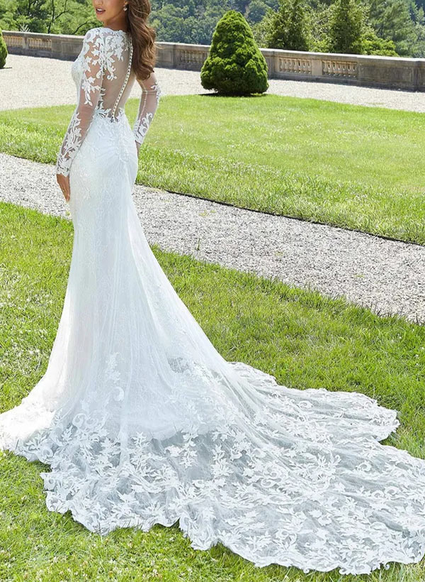 Elegant Long Sleeves Mermaid Side Slit Crepe Long Mother of The Bride dresses For Wedding main image 1