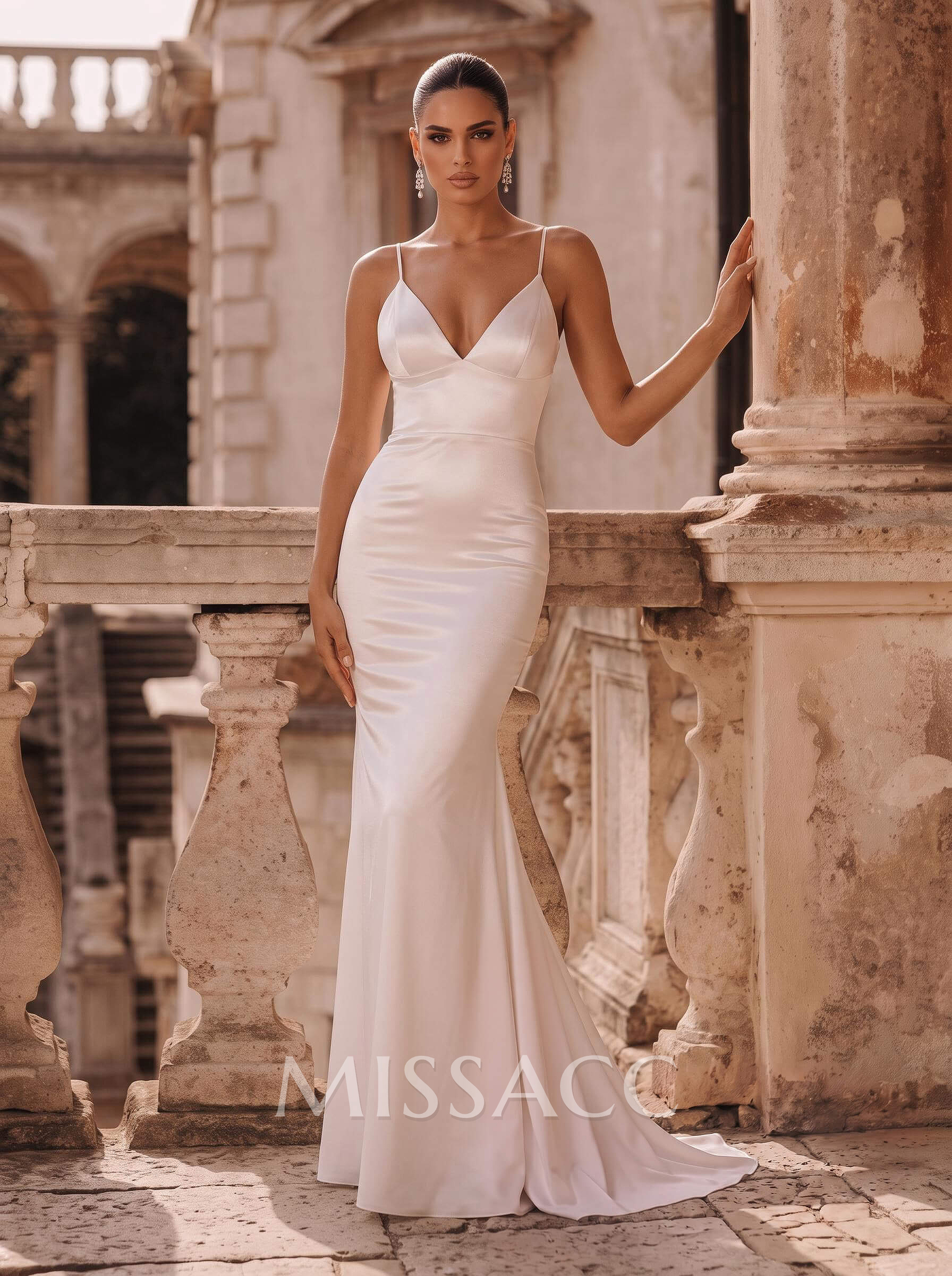Modern Open Back Mermaid Wedding Dresses