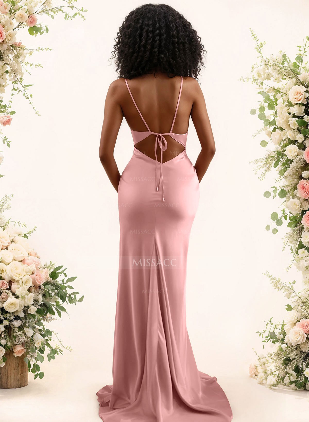 Cowl Neck Trumpet/Mermaid Back Hole Bridesmaid Dresses