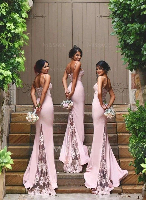 Marigold Formal Dresses Trumpet/Mermaid Sweetheart Beading Bodice Formal Dress With Slit main image 1