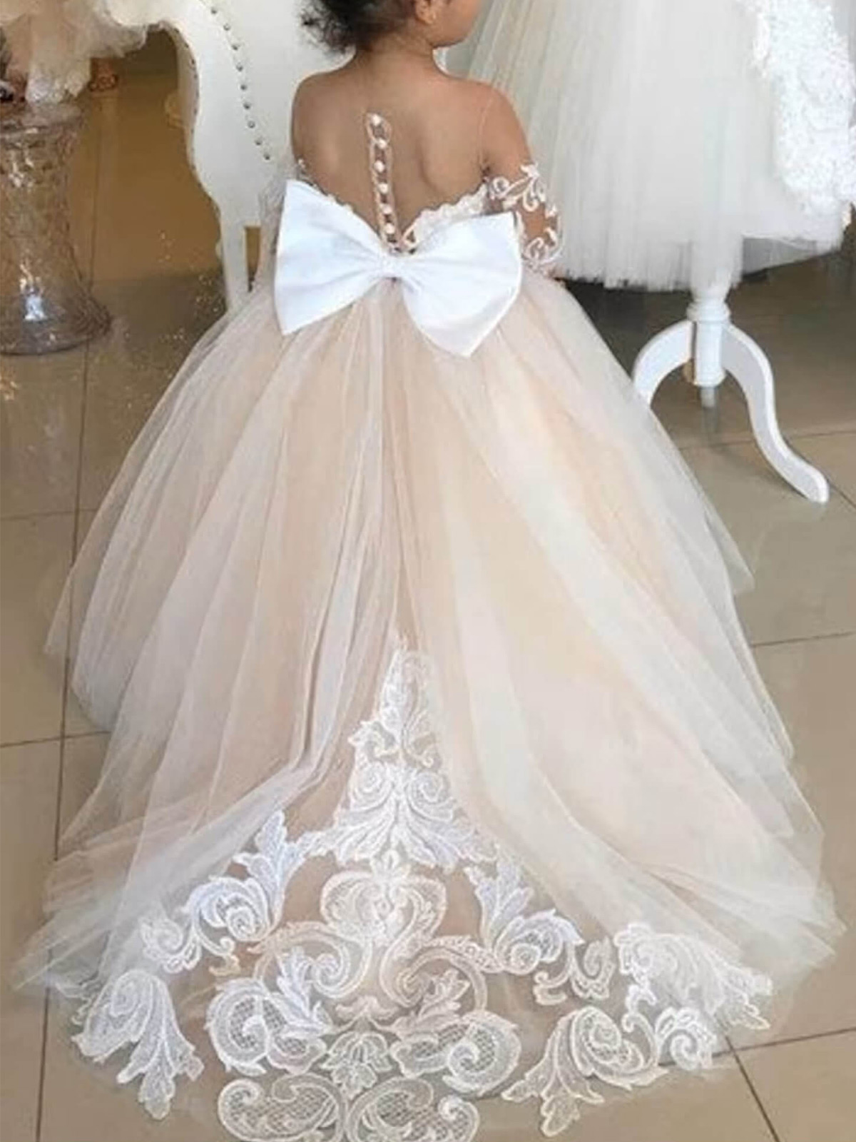 Ball Gown Princess Lace Tulle Flower Girl Dresses