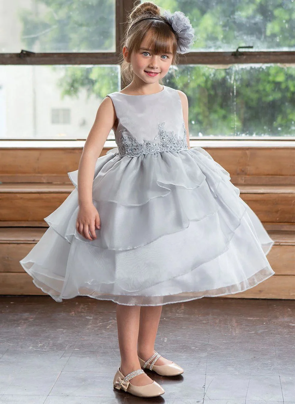 SFGD10096 Ball-Gown/Princess Organza Flower Girl Dresses With Lace