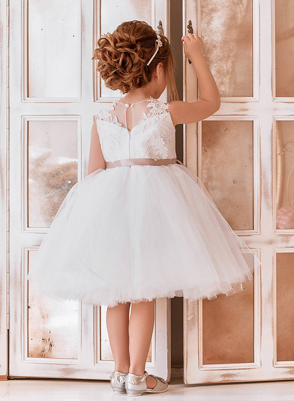 Ball-Gown/Princess Tulle Lace Knee-Length Flower Girl Dresses Pageant Dresses