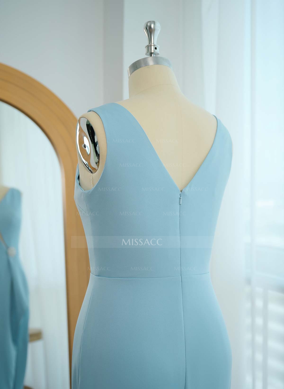 Sheath Sleeveless Floor-Length Mother Of The Bride Dresses With Split Front