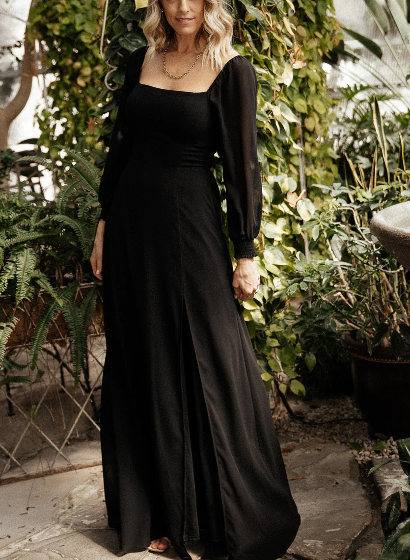 Black Long Sleeves A-Line Mother of the Bride Dresses