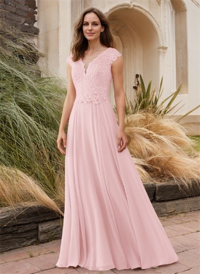 Sheath/Column Elegant Chiffon Mother Of The Bride Dresses With Beading/Appliques Lace