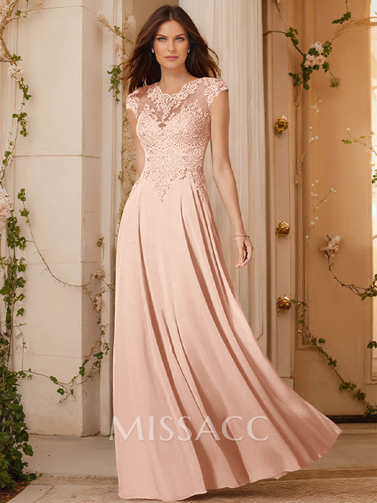 Sheath/Column Chiffon Mother Of The Bride Dresses With Appliques Lace Sheath/Column Chiffon Mother Of The Bride Dresses With Appliques Lace