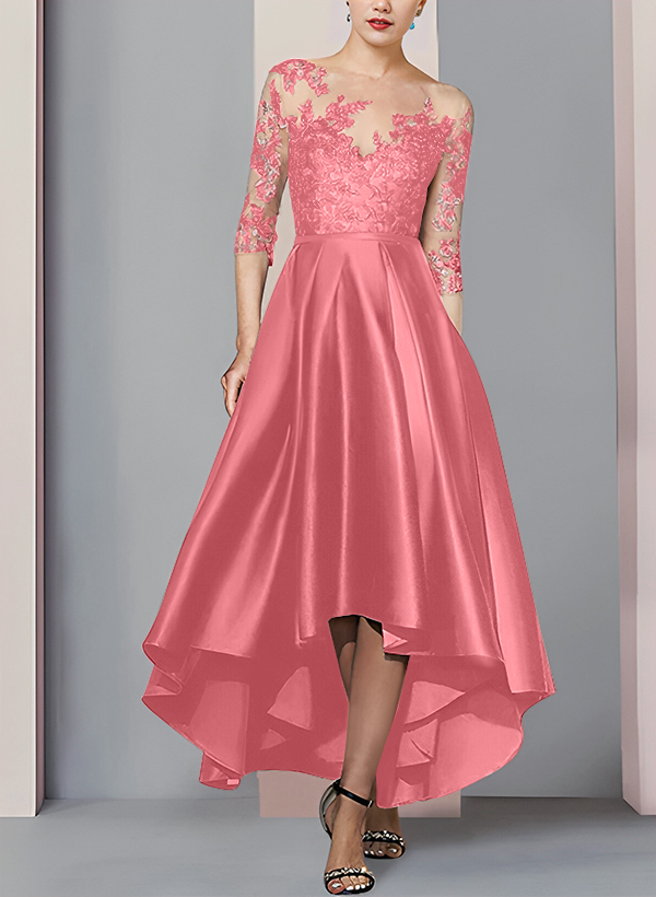A-Ligne Asymétrique Dentelle Robes Mère De La Mariée
