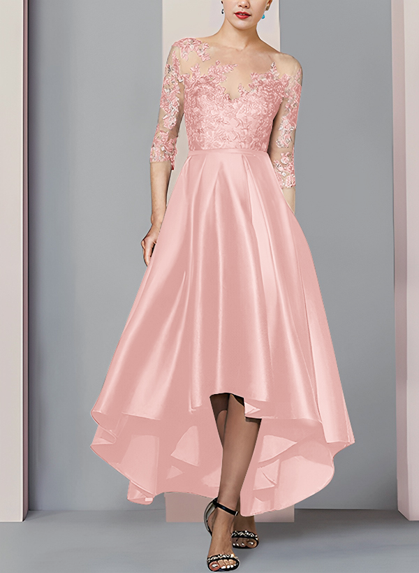 A-Ligne Asymétrique Dentelle Robes Mère De La Mariée