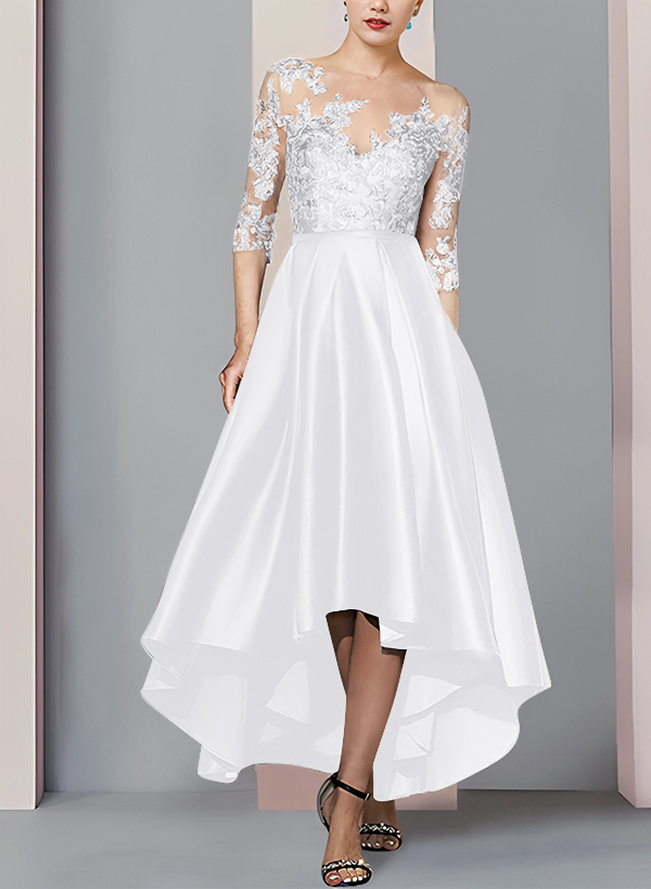 A-Line Asymmetrical Lace Mother Of The Bride Dresses