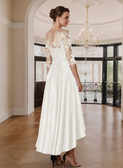 A-Line Asymmetrical Lace Mother Of The Bride Dresses