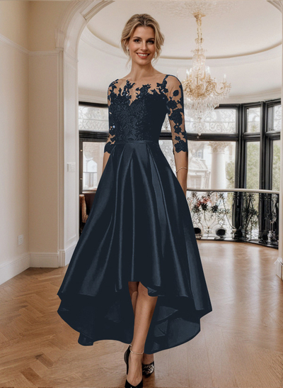 A-Line Asymmetrical Lace Mother Of The Bride Dresses