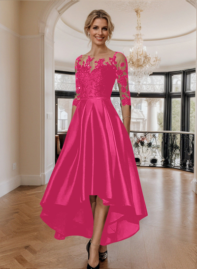 A-Line Asymmetrical Lace Mother Of The Bride Dresses