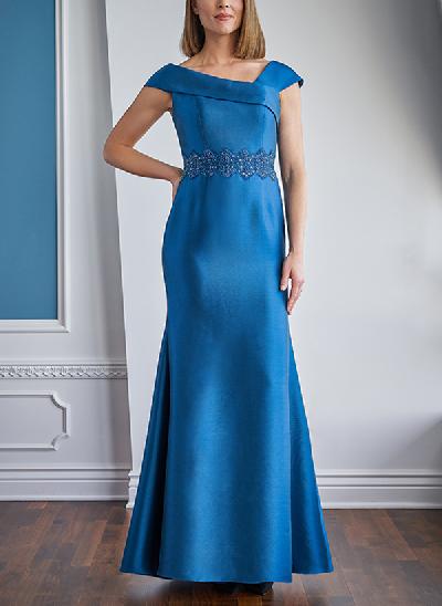 Off-the-Shoulder Satin Mother of the Bride Dresses With Appliques Lace