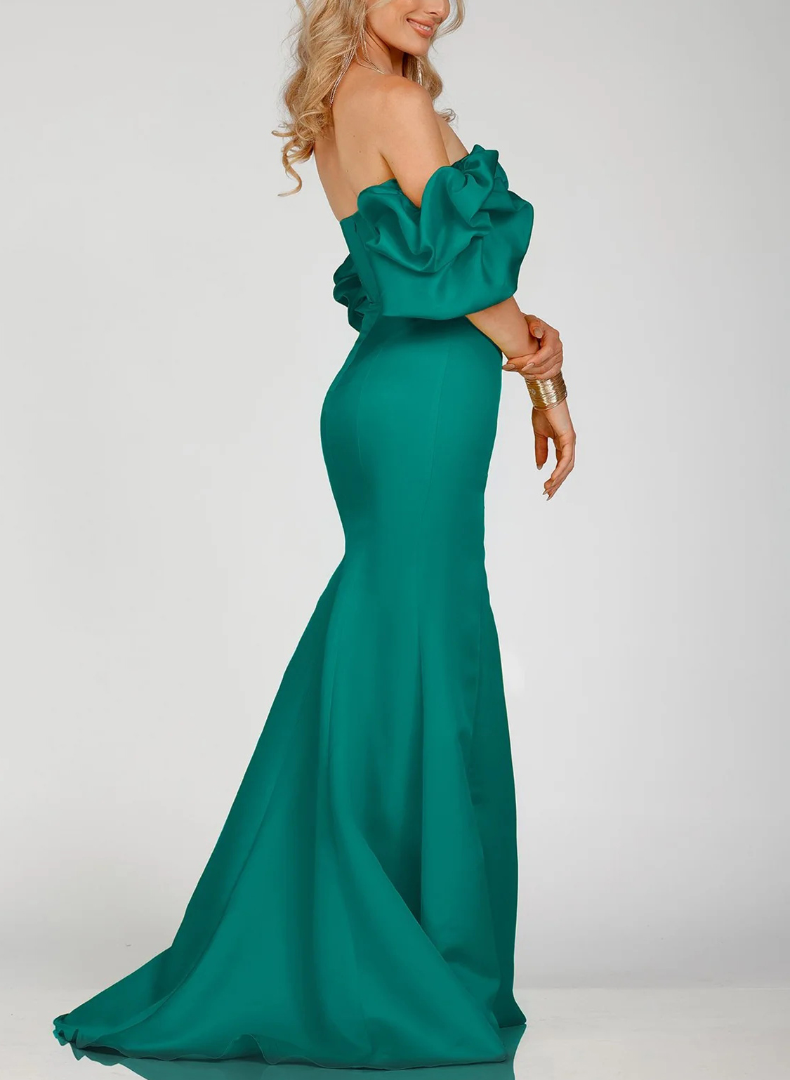 Forest Green Long Mermaid Slit  Prom Dresses/Evening Dresses