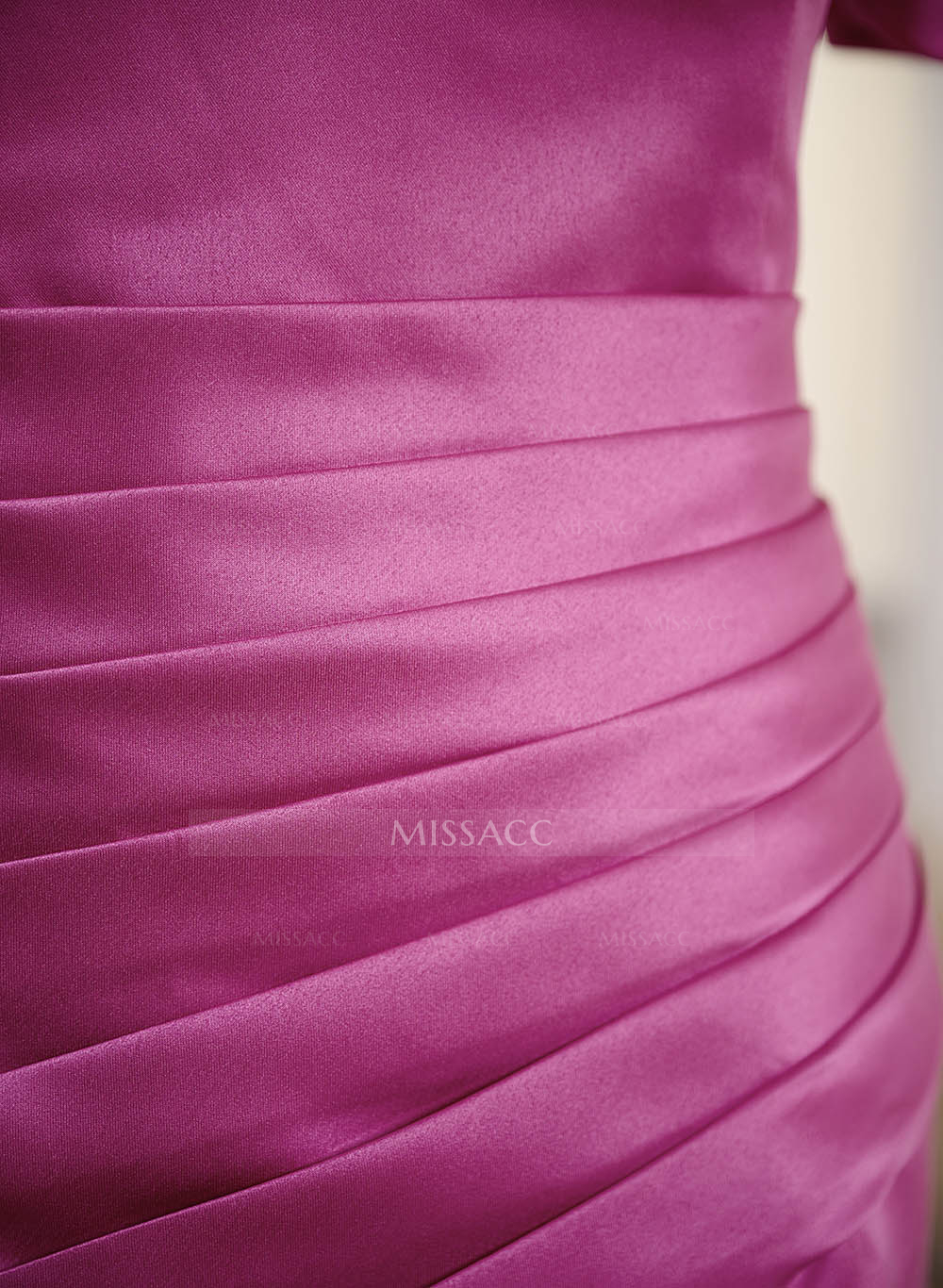 Hot Pink Sparkly Mermaid Prom Dresses With Satin