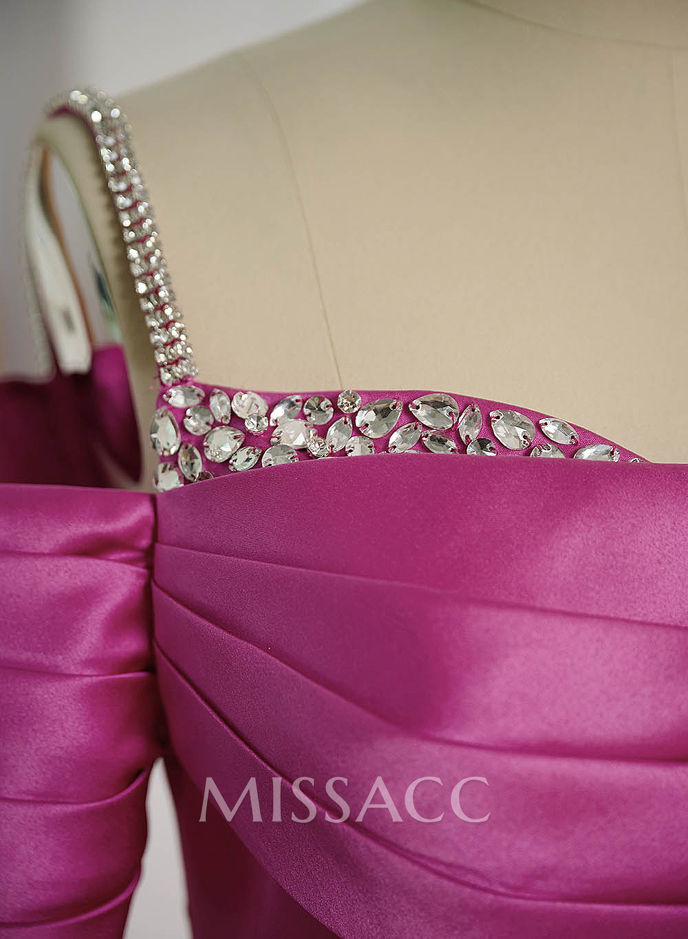 Hot Pink Sparkly Mermaid Prom Dresses With Satin Hot Pink Sparkly Mermaid Prom Dresses With Satin