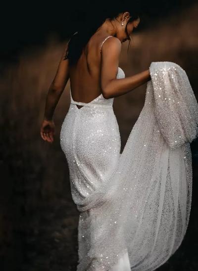 Sexy Sparkly Backless Mermaid Wedding Dresses