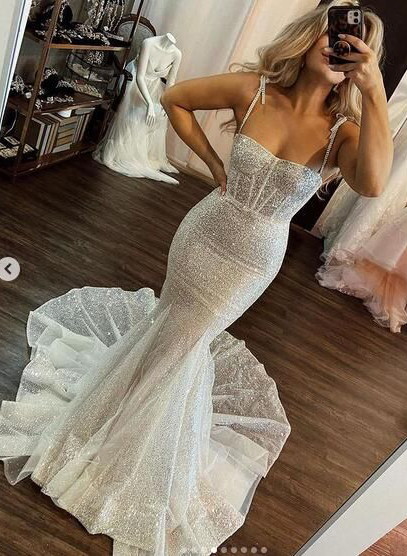  Sparkly Corset Mermaid Sex Wedding Dresses