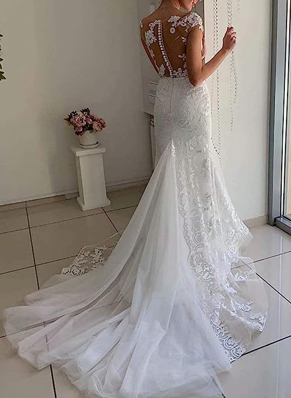 Luxury Elegant Lace Tulle Wedding Dresses