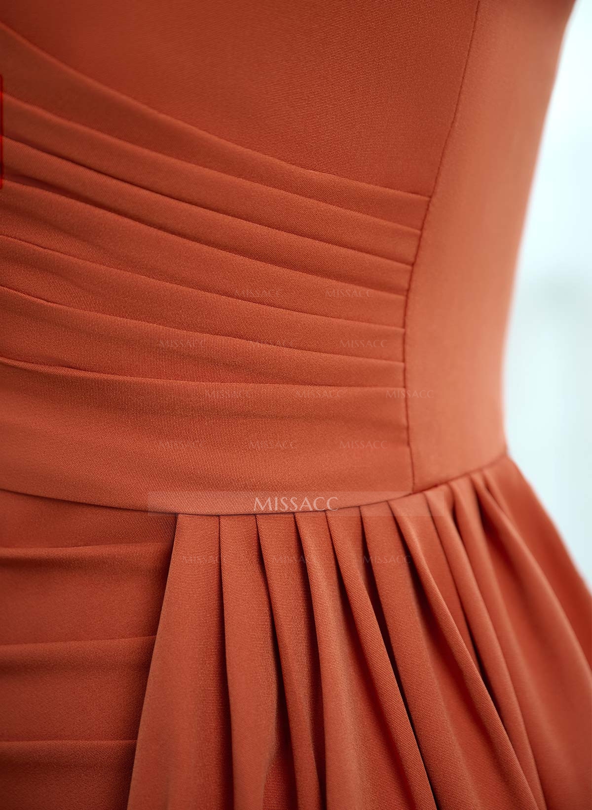 One-Shoulder Trumpet/Mermaid Elastic Satin Bridesmaid Dresses