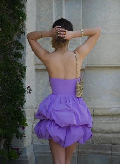A-Line Strapless Sleeveless Short/Mini Homecoming Dresses