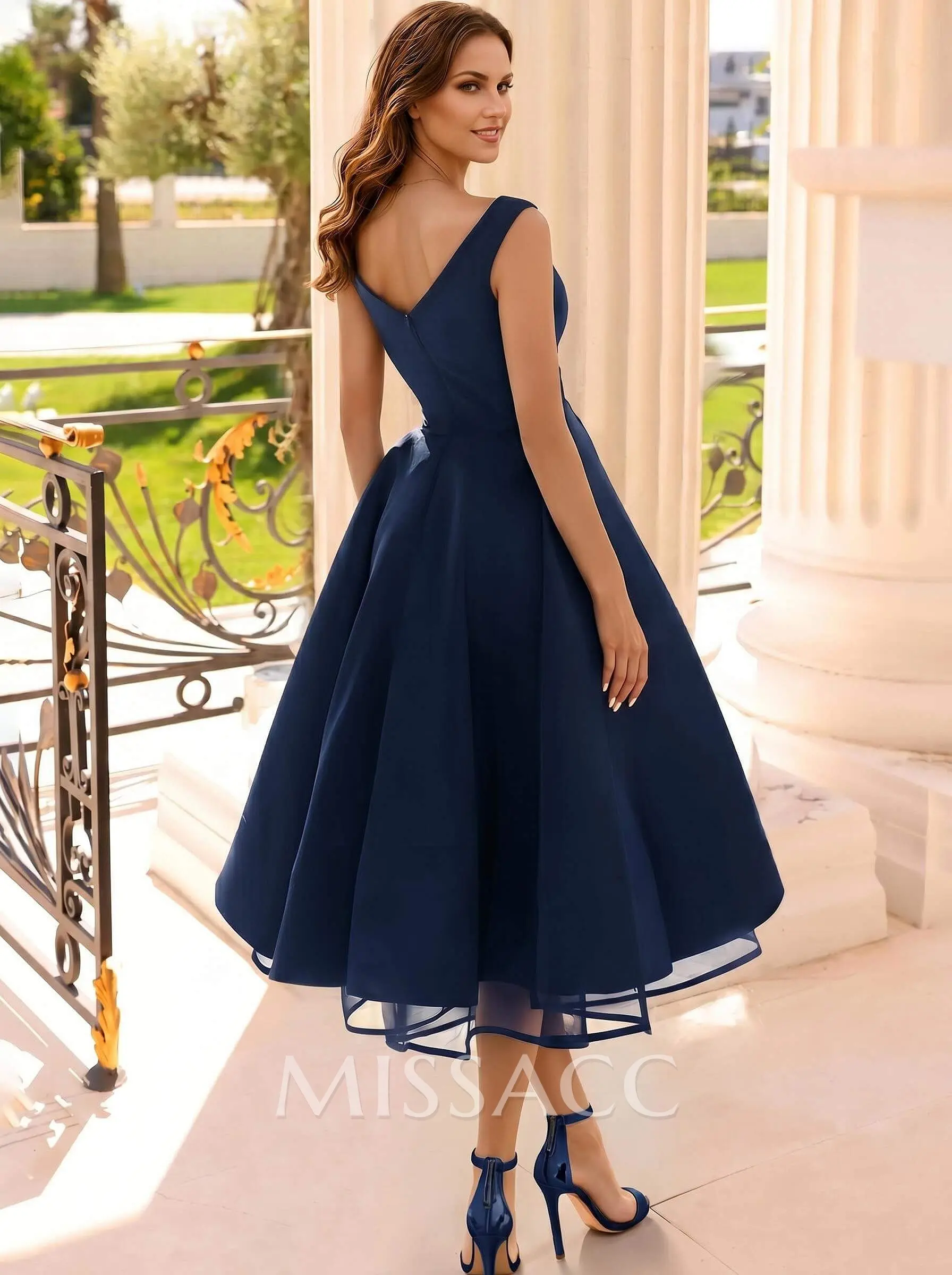 simple plain homecoming dresses open lace back dress Cute Satin Short Prom Dress, A Line Simple Homecoming  Dress With Pocke 