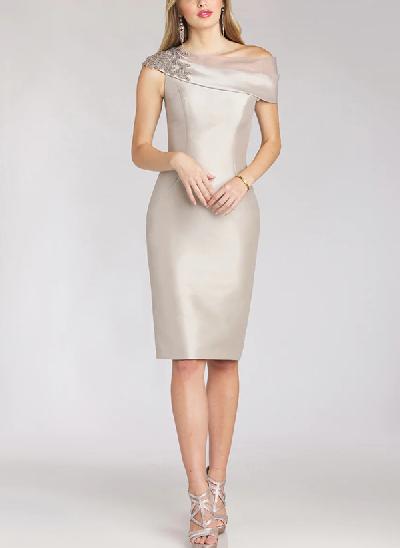 Sheath/Column One-Shoulder Satin Mother Of The Bride Dresses With Rhinestone