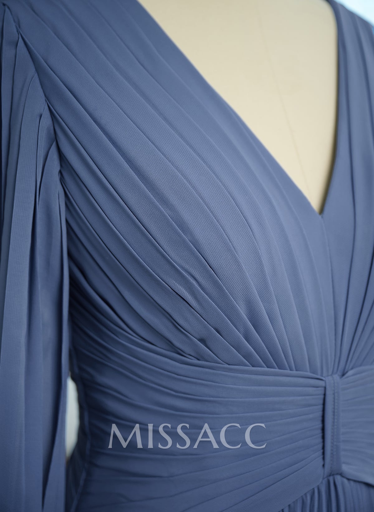 A-Line V-Neck Long Sleeves Floor-Length Chiffon Mother Of The Bride Dresses A-Line V-Neck Long Sleeves Floor-Length Chiffon Mother Of The Bride Dresses