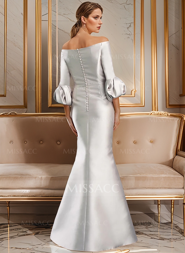 Trumpet/Mermaid Off-The-Shoulder Satin Mother Of The Bride Dresses