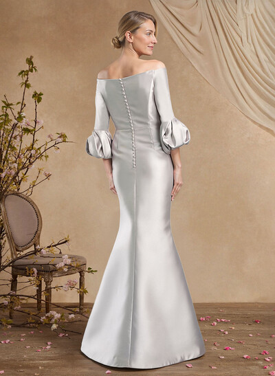 Trumpet/Mermaid Off-The-Shoulder Satin Mother Of The Bride Dresses