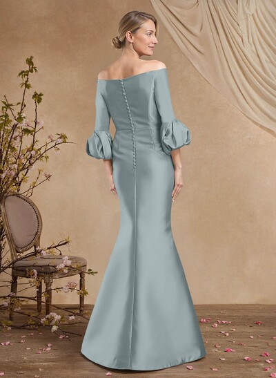 Trumpet/Mermaid Off-The-Shoulder Satin Mother Of The Bride Dresses