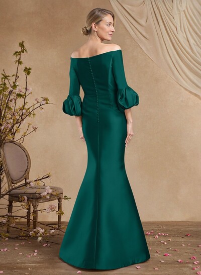 Trumpet/Mermaid Off-The-Shoulder Satin Mother Of The Bride Dresses