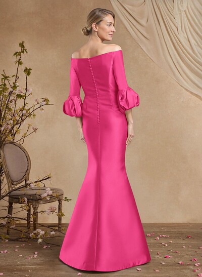 Trumpet/Mermaid Off-The-Shoulder Satin Mother Of The Bride Dresses
