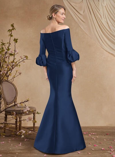 Trumpet/Mermaid Off-The-Shoulder Satin Mother Of The Bride Dresses