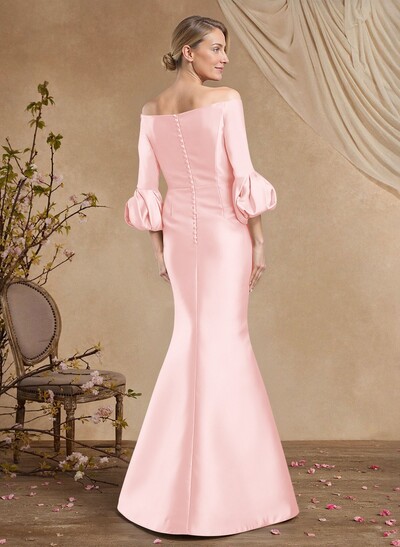 Trumpet/Mermaid Off-The-Shoulder Satin Mother Of The Bride Dresses